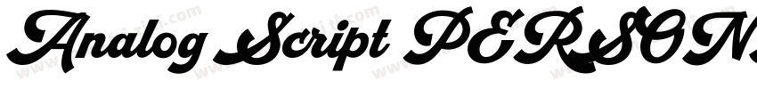 Analog Script PERSONAL USE字体转换